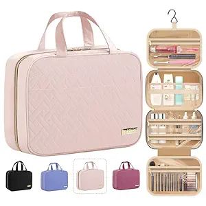 Large Travel Cosmetic Bag with Waterproof Hanging Hook