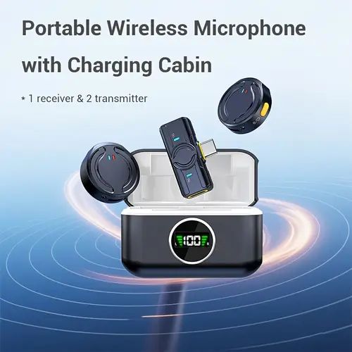 Wireless Microphone with Charging Cabin